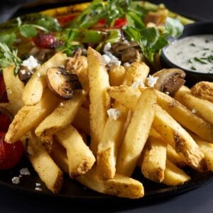 Seasoned Seashore-Style Chef Cut Skin-On French Fries | Styled