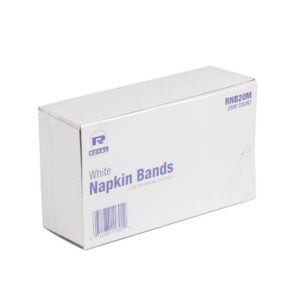 4.25″ White Napkin Band | Packaged