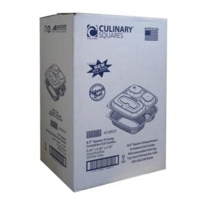 CONT PLAS 3CMPT SQ COMBO PK 150CT | Corrugated Box