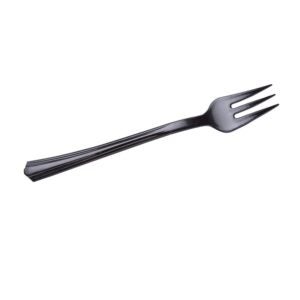 Black Plastic Petite Forks | Raw Item