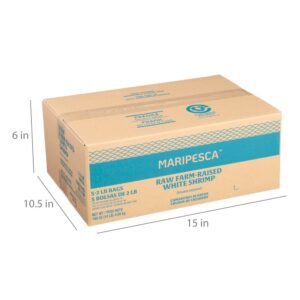 White Shrimp, Peeled & Deveined Tail-On | Corrugated Box