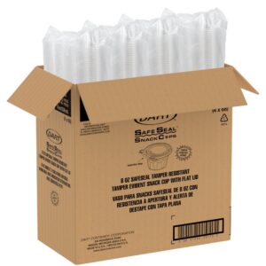 CUP SNAC 8Z CLR W/FLT LID 4-68CT | Packaged