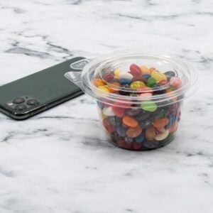 CUP SNAC 8Z CLR W/FLT LID 4-68CT | Styled