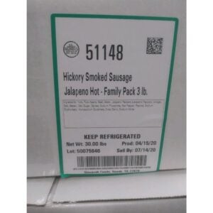 Sausage Lnk Jalap 4/1 10-3lb | Corrugated Box