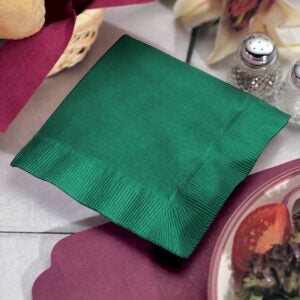 Hunter Green Beverage Napkin | Styled