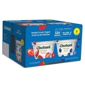 Chobani Non-Fat Greek Yogurt Fruit on the Bottom Family Variety | Packaged