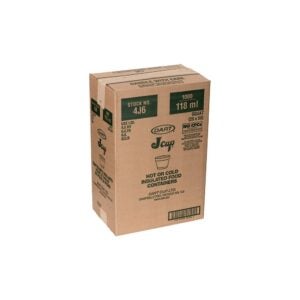4 oz Dart Foam Squat Containers | Corrugated Box