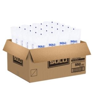 CONT PLAS 8Z CLR 20-25CT DART | Packaged