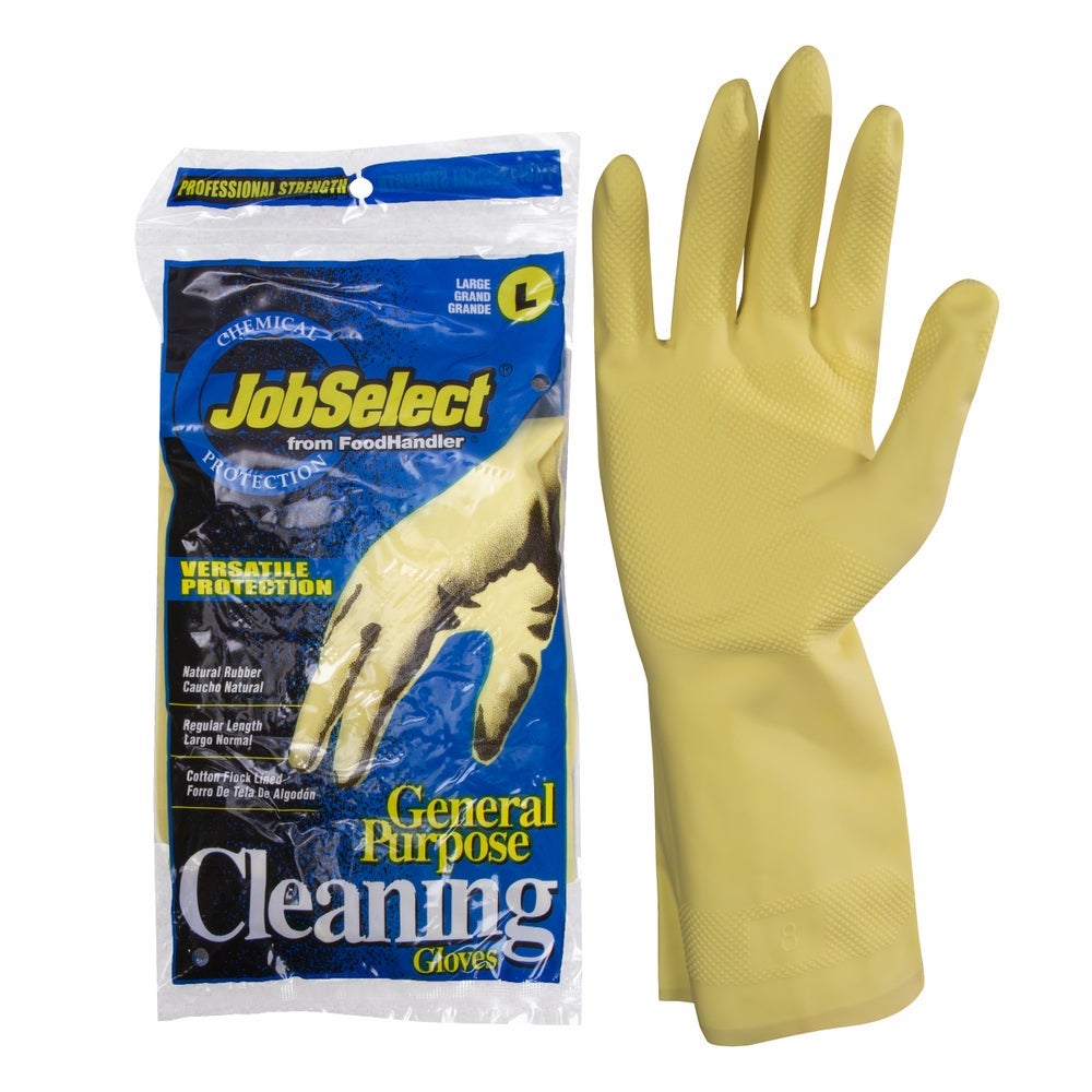 GLOVE LTX LRG 18MM YEL FLOCK 2CT - Gordon Restaurant Market