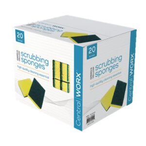 Medium Duty Scrubber Sponge Yellow/Green | Corrugated Box
