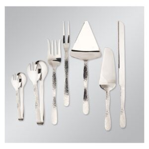 SPOON SOLID SRVG HAMMERED 12″ S/S 1CT | Styled