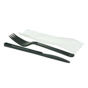 Disposable Fork & knife Cultery Kit with Napkin | RAW