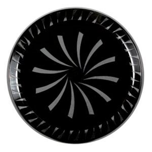 18″ Black Round Tray | RAW