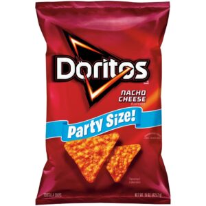 Nacho Cheese Flavored Tortilla Chips Party Size | PKG