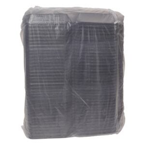 1-Compartment Foam Container Black Vented | PKG