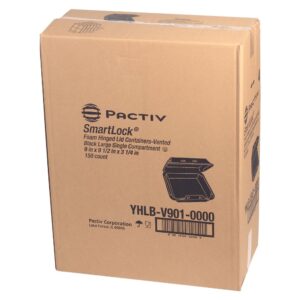 1-Compartment Foam Container Black Vented | COR