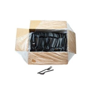 XHWT Black Plastic Forks | PNB
