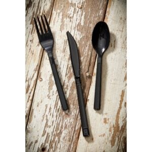 XHWT Black Plastic Forks | PWB