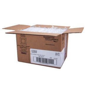 9″ Square White Plates | PKG