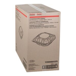 CONT MFPP 1CMPT WHT 6X6 HNGD 400CT | COR