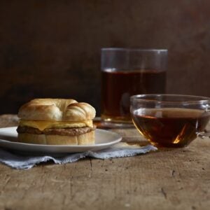 Sausage, Egg & Cheese Croissant Breakfast Sandwiches | PWB