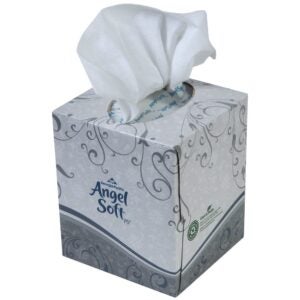 TISSUE FACIAL WHITE 2PLY CUBE ANGEL SOFT | RAW
