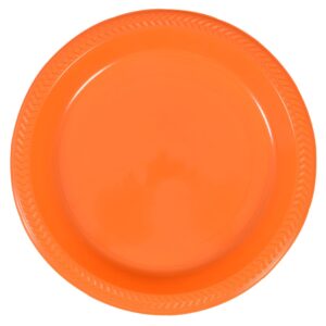 10.25″ Orange Plastic Plates | RAW