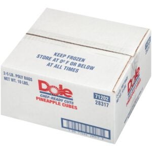 Pineapple Cubes, 3/8″, IQF | COR