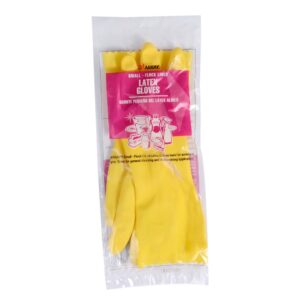 Small Yellow Rubber Gloves | PKG