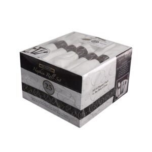 Party Essentials Black Paper Napkin Rolls 6/25ct | IPG