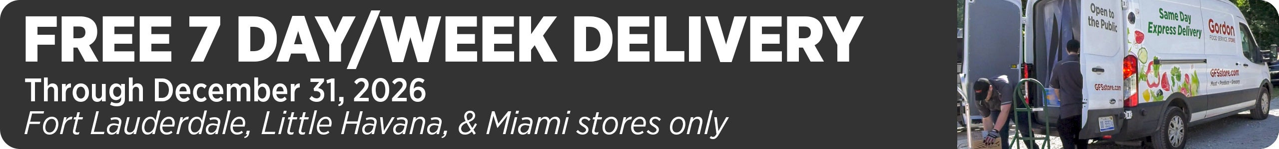 Free Delivery thru 12-31