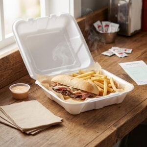 Medium Hinged Foam Containers | PWB